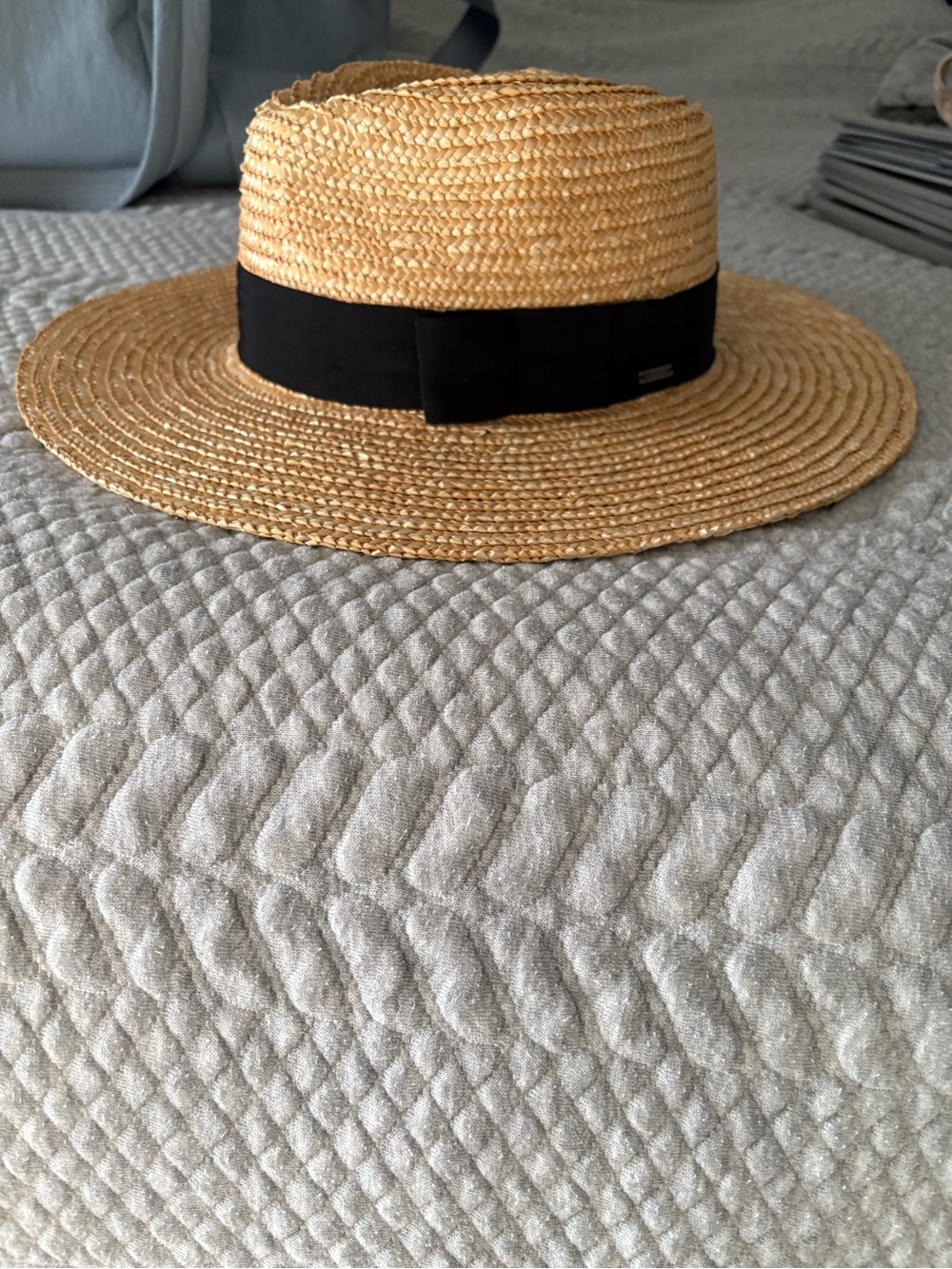 Brixton Straw Sun Hat with Black Band